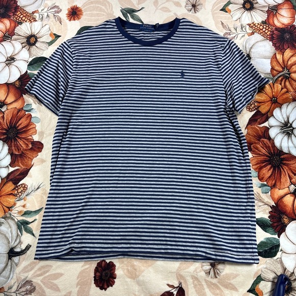 Polo Ralph Lauren Other - Polo Ralph Lauren Classic Fit Striped T-Shirt Mens Pony Navy Gray Size Large